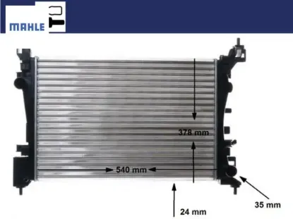 Motor su radyatörü corsa d-corsa e 1.2-1.4 a12xer a12xel b12xel a14xer b14xer 11 540x378x23 mahle 1300312/ 1300339/ 13249566/ 13399870 resmi
