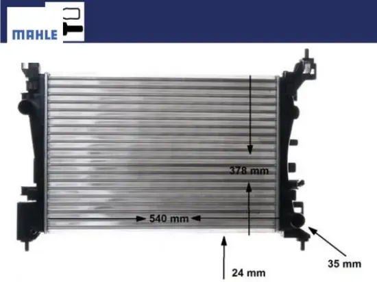 Motor su radyatörü corsa d-corsa e 1.2-1.4 a12xer a12xel b12xel a14xer b14xer 11 540x378x23 mahle 1300312/ 1300339/ 13249566/ 13399870 resmi