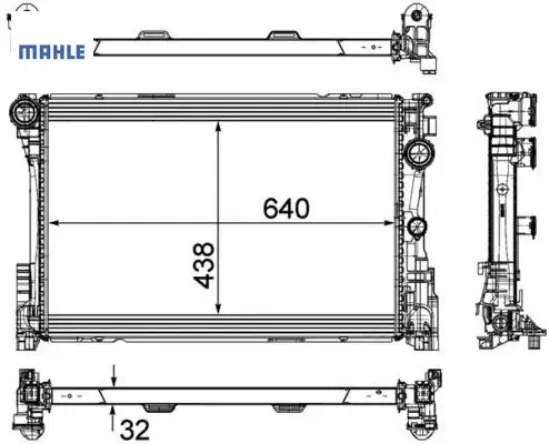 Motor su radyatoru w204 s204 c204 c218 w212 c207 r172 mahle a0995002703 resmi