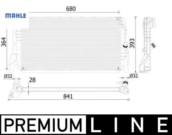 Motor su radyatoru bmw f52 f45 f46 f48 f49 f39 . Mını f54 f55 f56 f57 f60 mahle 17117617639 resmi