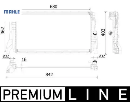 Motor su radyatoru mını f55 f56 14 17 premıum lıne mahle 17117617594 resmi