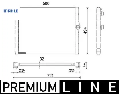 Motor su radyatoru m5 f10 m6 f12 f13 f06 premıum lıne mahle 17117570095 resmi