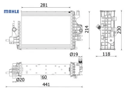 Turbo radyatoru clıo v 19 captur ıı 20 1.5 blue dcı k9k euro 6 mahle 214109135r resmi
