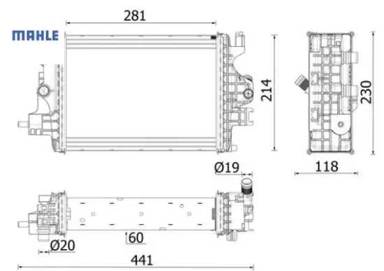Turbo radyatoru clıo v 19 captur ıı 20 1.5 blue dcı k9k euro 6 mahle 214109135r resmi