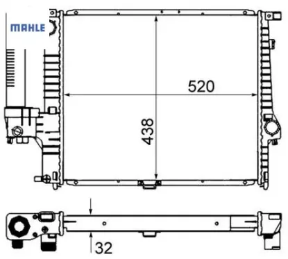 Motor su radyatoru m20 b20 b25 m50 b20 e34 90 95 m40 e30 87 91 mahle 17111737763 resmi