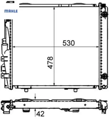 Motor su radyatoru mercedes w124 s124 c124 a124 klımalı mahle a1245009003 resmi