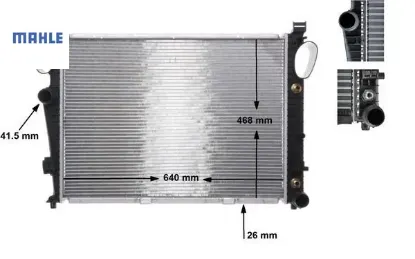 Motor su radyatoru mercedes s-class m112 m272 w220 98 05 mahle a2205002403 resmi