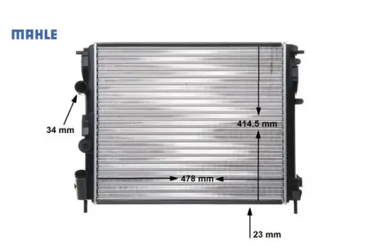 Radyatör clıo ıı-kng -logan-solenza-1.5dci-1.4-1.6 16v-1.9dtı ac mek 480x415x34 mahle 8200343476/ 6001545765/ 8200033831 resmi