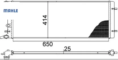 Radyatör bora-golf ıv - a3-tt- leon-toledo ıı- octavıa ac klimasız mek otom 652x415 x24 mahle 1j0121253ad/ 1j0121253p/ 1j0121253n resmi