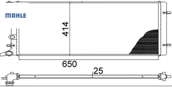 Radyatör bora-golf ıv - a3-tt- leon-toledo ıı- octavıa ac klimasız mek otom 652x415 x24 mahle 1j0121253ad/ 1j0121253p/ 1j0121253n resmi
