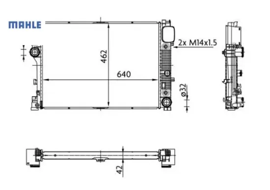 Motor su radyatoru mercedes s-class w221 05 13 mahle a2215003103 resmi