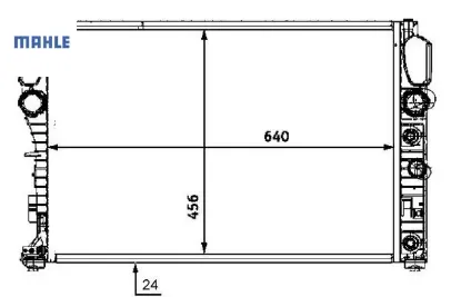 Motor su radyatoru mercedes m272 om646 c219 w211 s211 mahle a2115001302 resmi