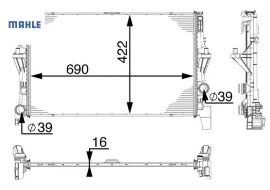 Motor su radyatoru vıto w447 14 mahle a4475010201 resmi