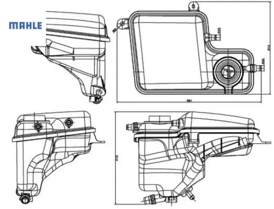 Radyator yedek su deposu n52 n54 e65 e66 mahle 17137647713 resmi