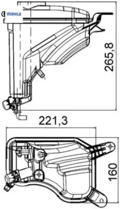 Radyator yedek su deposu n43 n45 n46 n51 n54 n20 n53 e81 e82 e90 e88 e91 e92 e93 e84 e89 mahle 17137640514 resmi