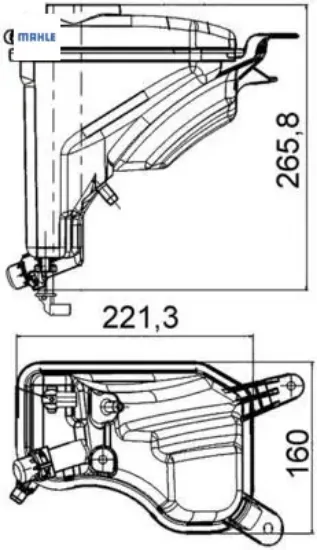 Radyator yedek su deposu n43 n45 n46 n51 n54 n20 n53 e81 e82 e90 e88 e91 e92 e93 e84 e89 mahle 17137640514 resmi