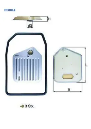 Otomatık sanzıman yagı fıltre setı bmw e34 e39 e32 e38 mahle 24341422513 resmi