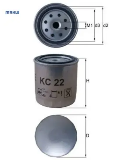 Yakıt fıltresı mercedes om615 om616 om617 w123 s123 c123 w460 mahle a0010920401 resmi