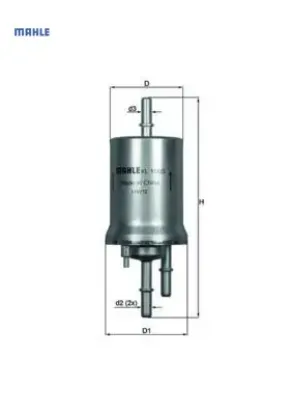 Yakıt filtresi golf v-jetta ııı-polo ıv-caddy ııı-fabıa ıı-octavıa ıı-a3-ıbıza ıv-1.4-1.6 16v 4 bar mahle 6q0201051a/ 6q0201051c/ 6q0201051j resmi