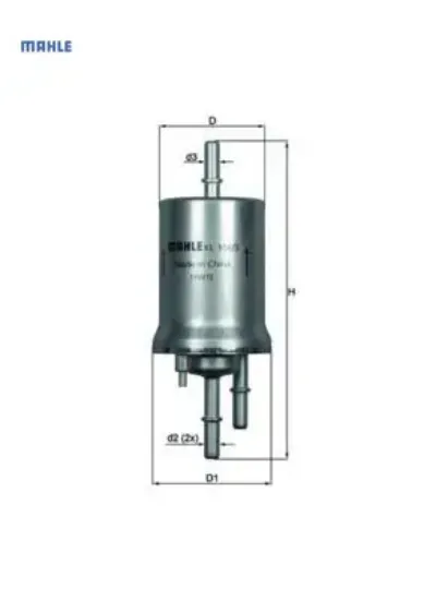 Yakıt filtresi golf v-jetta ııı-polo ıv-caddy ııı-fabıa ıı-octavıa ıı-a3-ıbıza ıv-1.4-1.6 16v 4 bar mahle 6q0201051a/ 6q0201051c/ 6q0201051j resmi