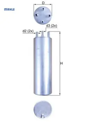 Kl 229/4 yakıt filtresi touareg 2.5tdı-multtıvan 1.9tdı-2.0tdı-transporter t5 1.9tdı-2.0tdı-2.5tdı mahle 7h0127401a resmi