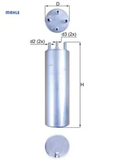 Kl 229/4 yakıt filtresi touareg 2.5tdı-multtıvan 1.9tdı-2.0tdı-transporter t5 1.9tdı-2.0tdı-2.5tdı mahle 7h0127401a resmi