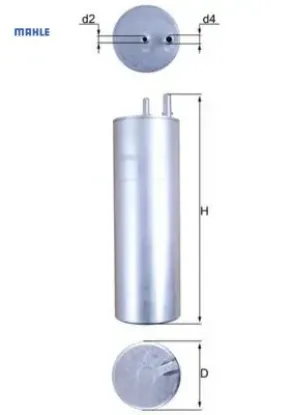 Kl229/2 yakıt filtresi t5 2.5tdi 03-09 bnz-bpc 2 çıkışlı mahle 7h0127401d resmi