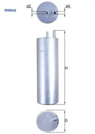 Kl229/2 yakıt filtresi t5 2.5tdi 03-09 bnz-bpc 2 çıkışlı mahle 7h0127401d resmi