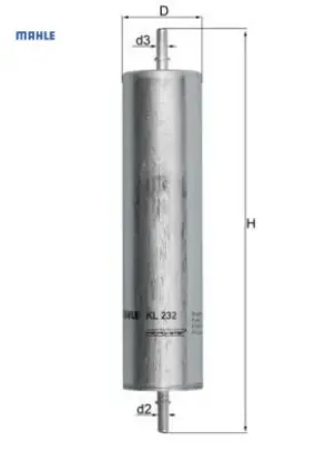 Yakıt fıltresı freelander 1 204d3 l314 td4 mahle wjn000080 resmi