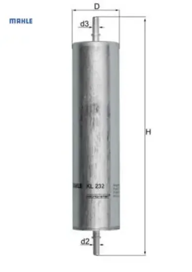 Yakıt fıltresı freelander 1 204d3 l314 td4 mahle wjn000080 resmi