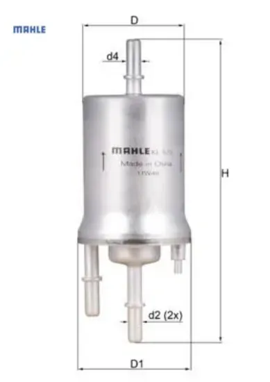 Yakıt filtresi ıbıza v-leon-toledo ııı-octavıa-eos-golf v-jetta ııı-passat-polo-scırocco-touran mahle 1k0201051b/ 1k0201051c/ 1k0201051k resmi