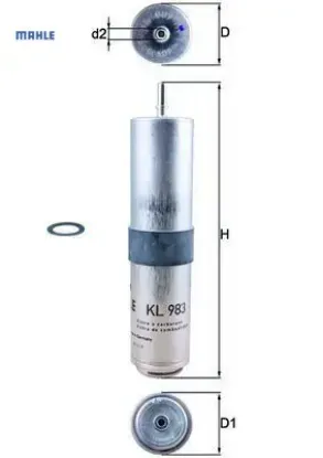 Yakıt fıltresı b37 b47 f40 f44 f45 f46 f48 f39 . Mını f54 f55 f56 f57 f60 mahle 13328584868 resmi