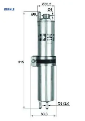 Yakıt fıltresı n62 m54 e65 03 08 mahle 16126750475 13327503413 resmi
