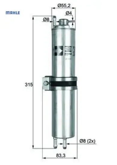 Yakıt fıltresı n62 m54 e65 03 08 mahle 16126750475 13327503413 resmi