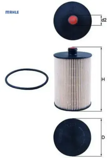 Yakıt filtresi lt28-lt35-lt46 2.8tdı 01-06 s60 2.4d d5 01-10 s80 2.4d d5 01-06 v70 ıı 2.4d d5 01-08 mahle 2d0127177/ 2d0127159 resmi