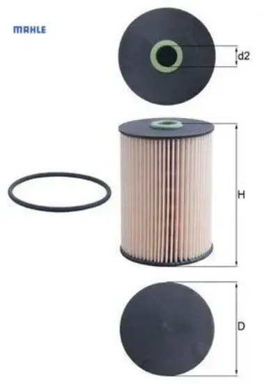 Yakıt filtresi caddy ııı-golf v-jetta ııı-octavıa-toledo ııı-leon-altea-a3 1.9tdı-2.0tdı mahle 1k0127177b/ 1k0127434b resmi