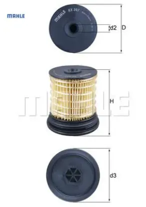 Yakıt filtresi opel antara 2.2 cdti chevrolet captıva c100-c140 2.2 d 10> mahle 95174479/ 95492920/ 4820437/ 4818693 resmi