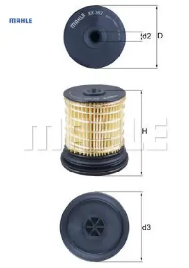 Yakıt filtresi opel antara 2.2 cdti chevrolet captıva c100-c140 2.2 d 10> mahle 95174479/ 95492920/ 4820437/ 4818693 resmi