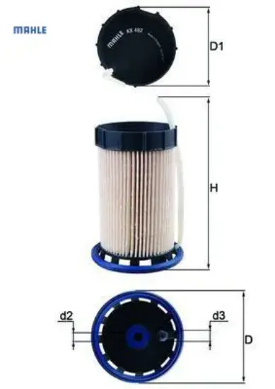 Yakıt filtresi arteon 17 golf vıı 13 jetta 15 tıguan 16 touran 16 ateca 16 kodıaq 17 octavıa 13 su a mahle 5q0127177a/ 5q0127177c/ 5q0127400j resmi