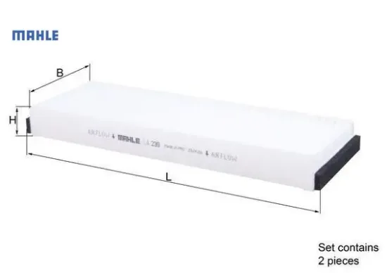 Polen filtresi a6 2.0-2.4-2.8-3.0-3.2 04-11 2 li set mahle 4f0898438/ 4f0819439a resmi