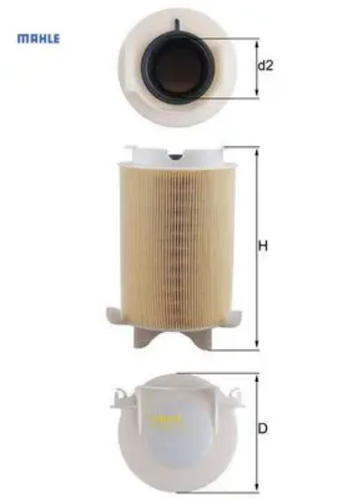 Hava filtresi caddy ııı-passat-golf v-jetta ııı-touran-tıguan-leon-octavıa-altea 1.4tsı-1.6-2.0fsı mahle 1f0129620/ 3c0129620/ 3c0129620a resmi