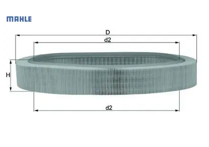 Hava fıltresı m103 w201 86 93 mahle a0020948804 resmi