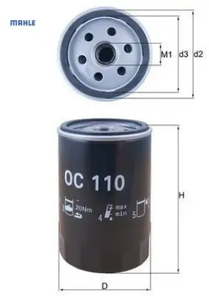 Yag fıltresı m103 w201 w124 s124 w126 r129 mahle a1031840610 resmi