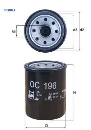 Yağ fıltresı cıvıc 01 crv 01 jazz 03 cıty 03 accord 03 cıvıc 1.5 115 crv 1.5 17 mahle 15400/ plc/ 003/ 15400rbaf01 resmi