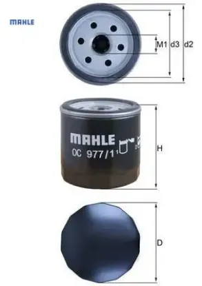 Yağ filtresi polo-golf ııı-caddy-bora-octavıa-fabıa-felıca-toledo-leon-ıbıza-cordoba- altea-altea l mahle 030115561aa/ 030115561p/ 030115561k resmi