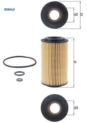 Yag fıltresı om611 w203 w211 w210 w639 b901 b904 mahle a6111800009 resmi