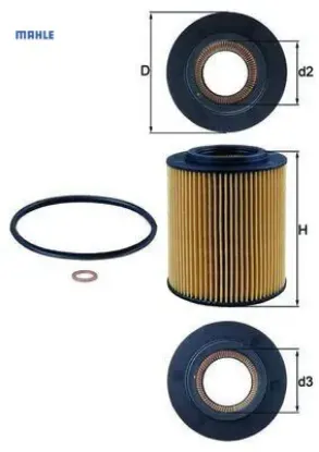 Yag fıltresı m52 m54 e36 e46 e38 e39 e60 e65 e83 e53 z3 e36 z4 e85 mahle 11427512300 resmi