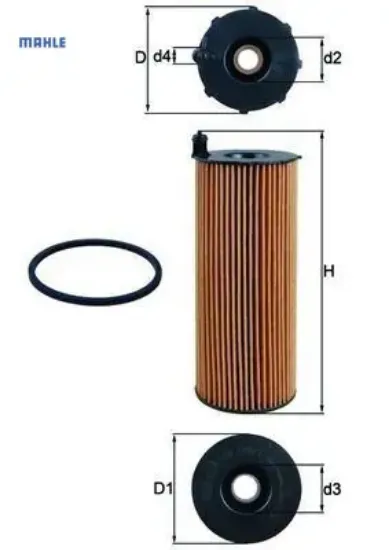 Yağ filtresi touareg 3.0tdı-3.0 v6 tdı 06-10 -a4 04-08 -a5 04-11 -a8 03-10 -q5 08- -q7 06-10 mahle 057115561k/ 057115561l/ lr002338 resmi