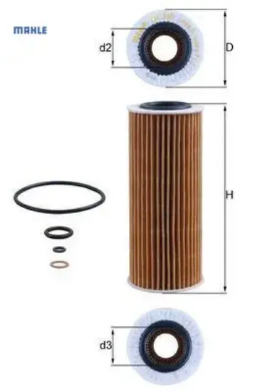 Yag fıltresı m47 e87 e46 e90 e91 e60 e61 e65 e83 mahle 11427787697 resmi