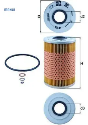 Yag fıltresı bmw m30 s38 b35 m5 e12 e24 e28 e32 e34 mahle 11429063138 resmi